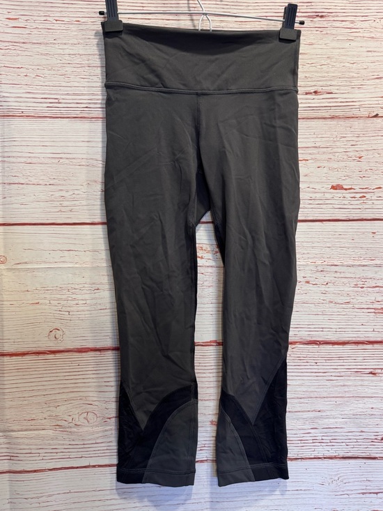 Lululemon Throwback Inspire High-
Rise Crop 21" in Graphite Grey / Black Sz 4 - Picture 3 of 14